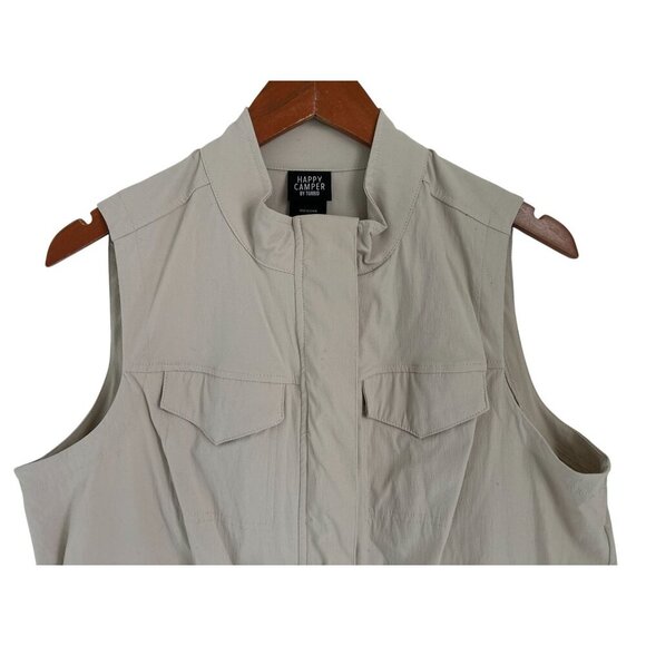 TORRID Happy Camper Stretch Woven Light Weight Active Vest Beige Size Large/12 - Picture 6 of 13